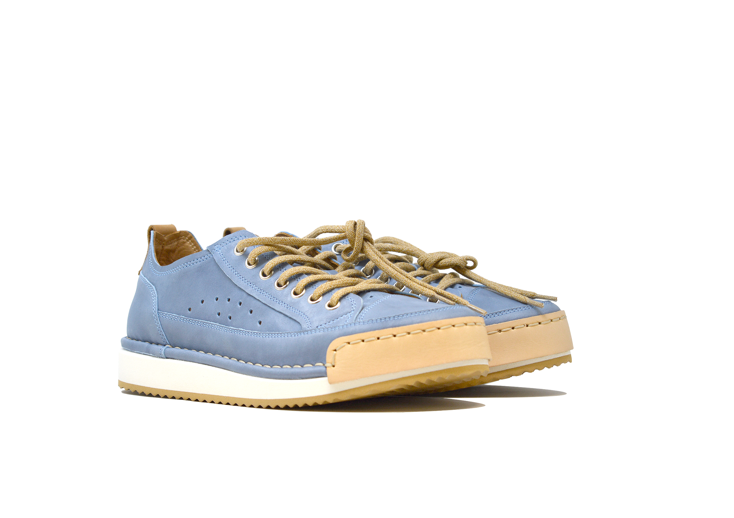 "LA FRESCA BLU ARTIC" - Scarpa Artigianale  in Pelle 100% fatta in Italia