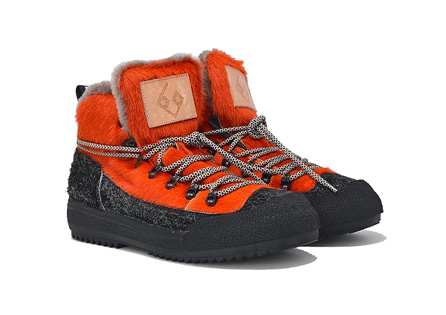 "LA YETI ARANCIO"  - Scarpa Artigianale  in Pelle bovina 100% fatto a mano in Italia