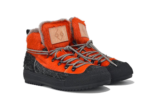 "LA YETI ARANCIO" |Women - Handmade Shoe in Cowhide 100% Handmade in Italy
