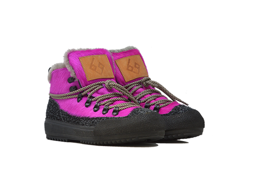"LA YETI FUXIA" |Women - Handmade Shoe in Cowhide 100% Handmade in Italy