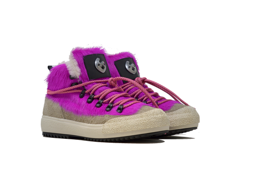 "LA YETI FUXIA/BIANCO" |Women - Handmade Shoe in Cowhide 100% Handmade in Italy