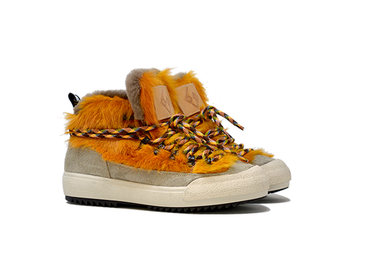 "LA YETI PAPAYA" |Women - Handmade Shoe in Cowhide 100% Handmade in Italy
