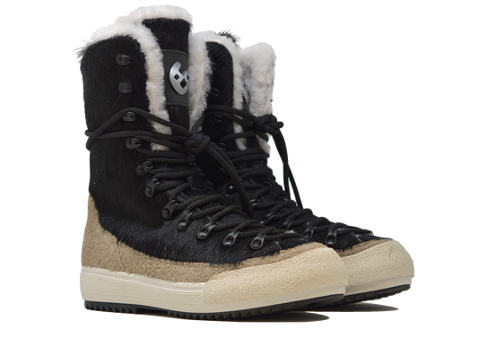 "LA MAMMUT NERA/BIANCA" |Women - Handmade Boot in 100% Cowhide Leather Handmade in Italy