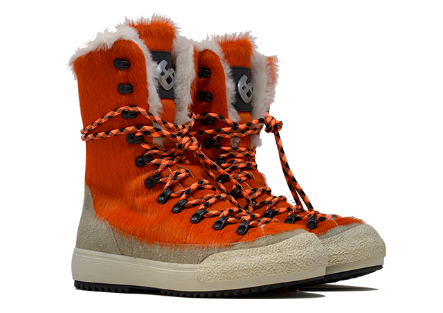 "LA MAMMUT ARANCIO" |Women - Handmade Boot in 100% Cowhide Leather Handmade in Italy