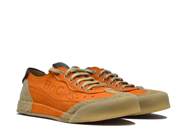 "L'HERITAGE ARANCIO" - Scarpa Artigianale  in Pelle 100% fatta in Italia
