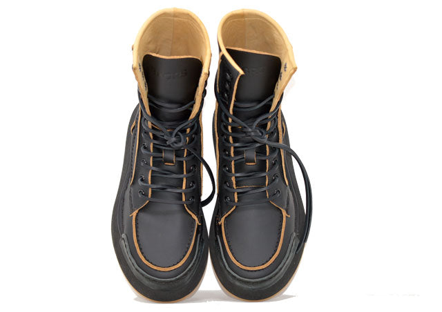 "LA BIKER NERA" |Women - 100% Handmade Leather Ankle Boot Made in Italy