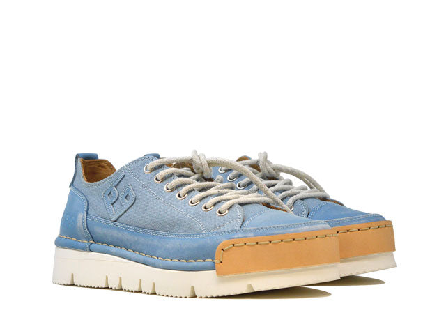 "LA CIELO CANVAS LOW" - Scarpa Artigianale  in Canvas 100% fatta in Italia