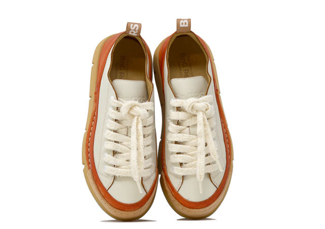 "LA DINAMICA ARANCIO" - Scarpa Artigianale  in Pelle 100% fatta in Italia