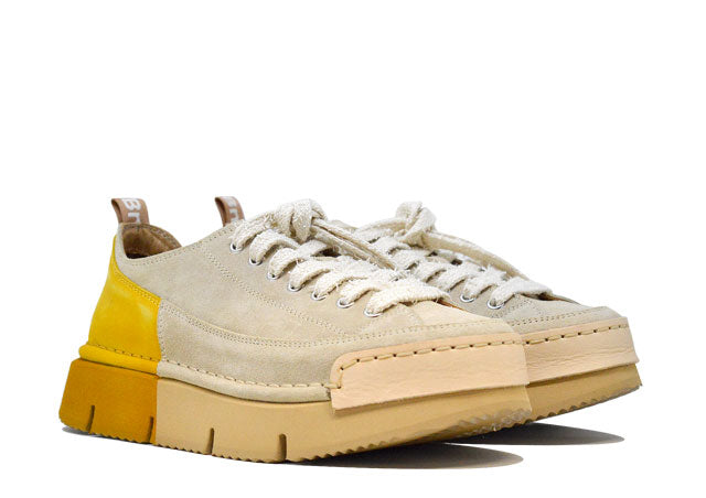 "LA DINAMICA SFUMATA GIALLA" - Scarpa Artigianale  in Pelle 100% fatta in Italia