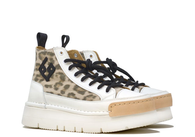 "LA LEO BLACK ZEPPA" - Polacco Artigianale  in Canvas 100% fatta in Italia