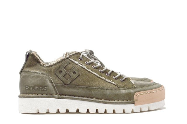 "LA MILITARE CANVAS" - Scarpa Artigianale  in Canvas 100% fatta in Italia
