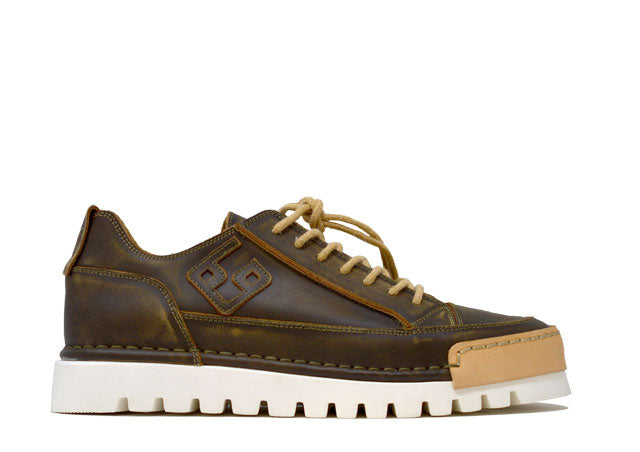 "LA MILITARE NOCE" - Scarpa Artigianale  in Pelle 100% fatta in Italia