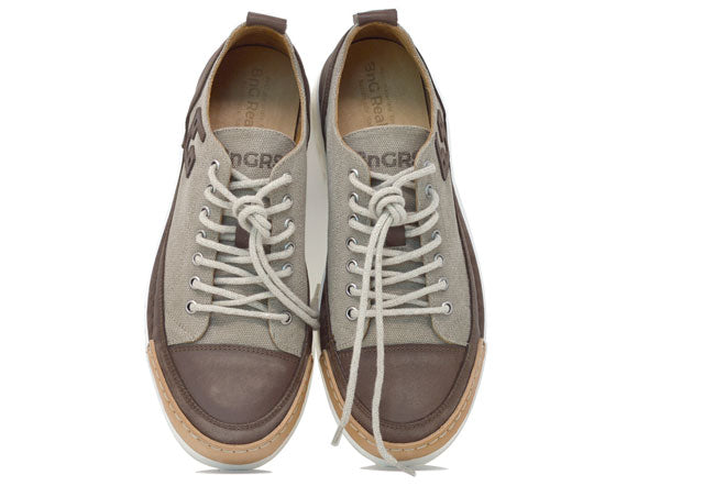 "LA MOKA CANVAS" - Scarpa Artigianale  in Canvas 100% fatta in Italia