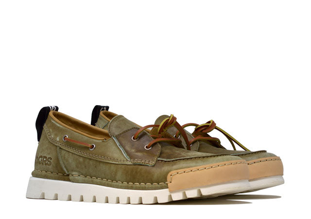 "LA NAUTICA SALVIA" - Mocassino Artigianale in Pelle 100% fatto in Italia