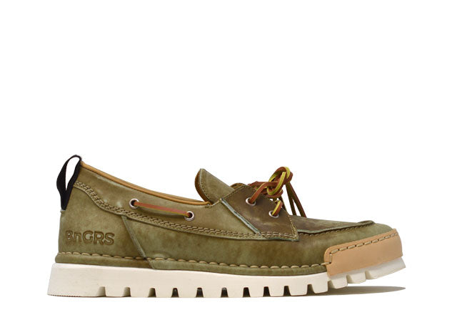 "LA NAUTICA SALVIA" - Mocassino Artigianale in Pelle 100% fatto in Italia