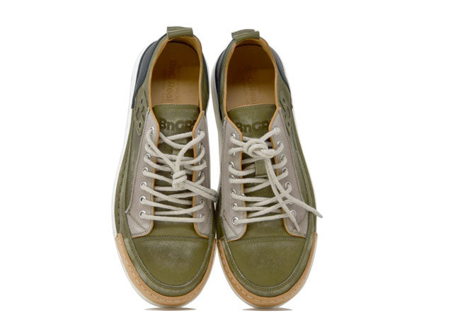 "LA PATCH MILITARE" - Scarpa Artigianale  in Pelle 100% fatta in Italia