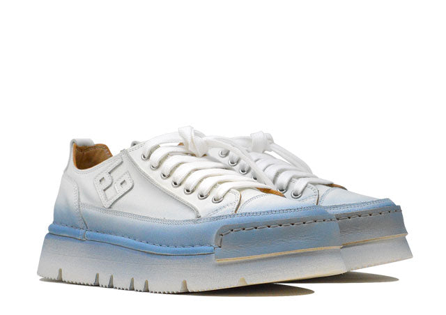 "LA PERLA SFUMATA CIELO" - Scarpa Artigianale  in Pelle 100% fatta in Italia