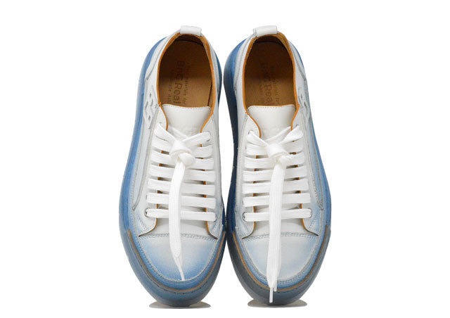 "LA PERLA SFUMATA CIELO" - Scarpa Artigianale  in Pelle 100% fatta in Italia