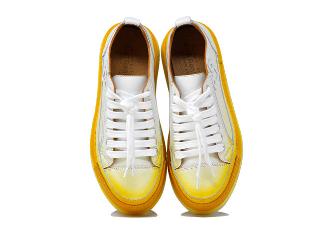 "LA PERLA SFUMATA GIALLA" - Scarpa Artigianale  in Pelle 100% fatta in Italia