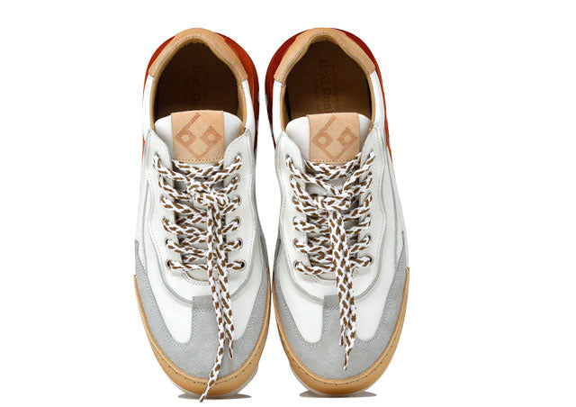 "LA SNEAKER SFUMATA ARANCIO" - Scarpa Artigianale  in Pelle 100% fatta in Italia