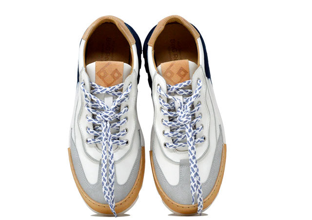 "LA SNEAKER SFUMATA JEANS" - Scarpa Artigianale  in Pelle 100% fatta in Italia