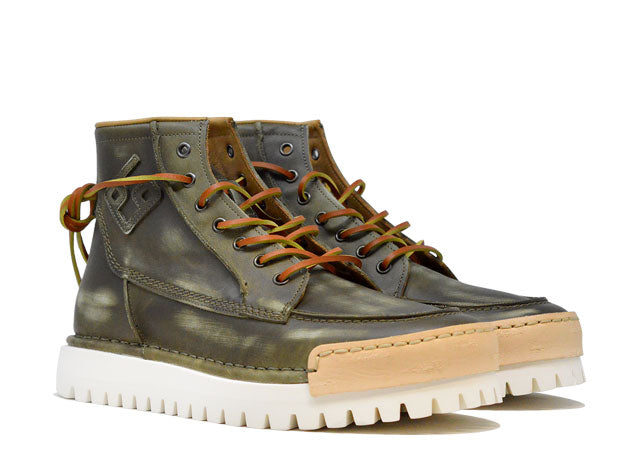 Model "LA JANKEE MILITARE" - 100% Handmade Leather Shoe Made in Italy