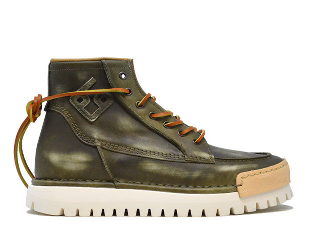 Model "LA JANKEE MILITARE" - 100% Handmade Leather Shoe Made in Italy