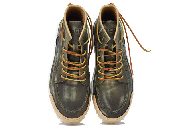 Model "LA JANKEE MILITARE" - 100% Handmade Leather Shoe Made in Italy