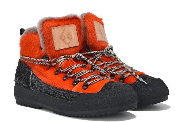 "LA YETI ARANCIO"  - Scarpa Artigianale  in Pelle bovina 100% fatto a mano in Italia