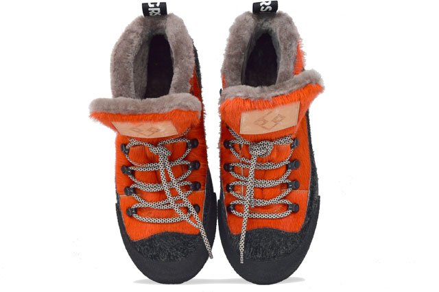 "LA YETI ARANCIO"  - Scarpa Artigianale  in Pelle bovina 100% fatto a mano in Italia
