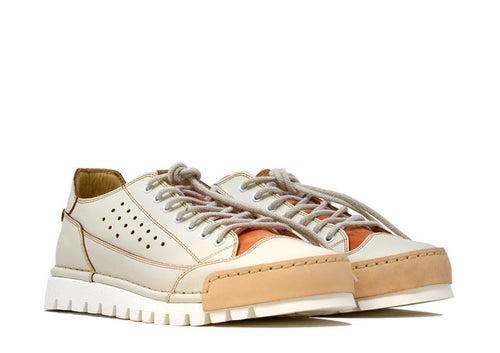 "L'HAWAIANA ARANCIO" - Scarpa Artigianale  in Pelle 100% fatta in Italia