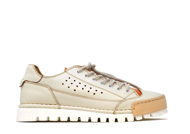 "L'HAWAIANA ARANCIO" - Scarpa Artigianale  in Pelle 100% fatta in Italia