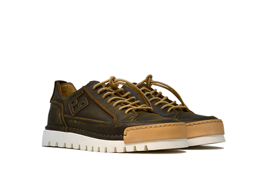 "LA MILITARE NOCE" - 100% Handmade Leather Shoe Made in Italy