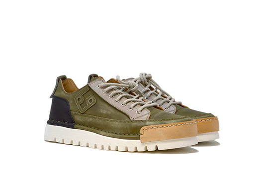 "LA PATCH MILITARE" - 100% Handmade Leather Shoe Made in Italy