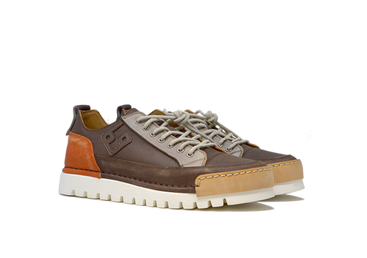 "LA PATCH MOKA" - 100% Handmade Leather Shoe Made in Italy