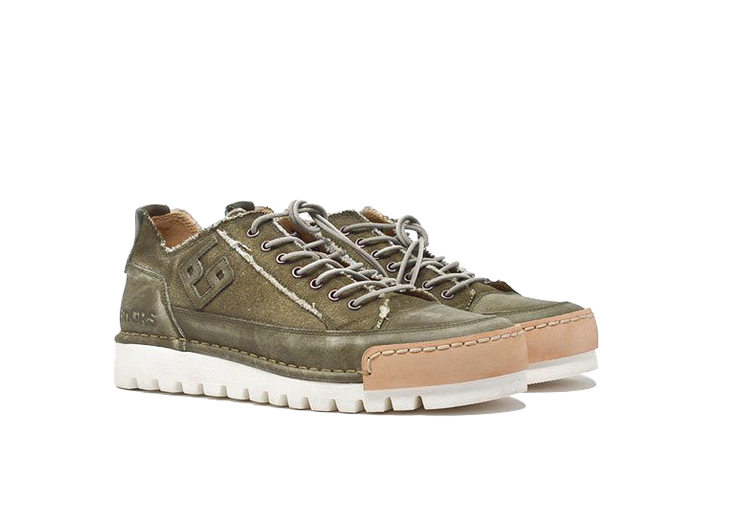 "LA MILITARE CANVAS" - Scarpa Artigianale  in Canvas 100% fatta in Italia