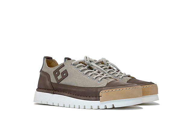 "LA MOKA CANVAS" - Scarpa Artigianale  in Canvas 100% fatta in Italia