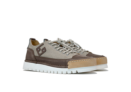"LA MOKA CANVAS" - Scarpa Artigianale  in Canvas 100% fatta in Italia