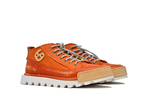 "LA CLEMENTINA CANVAS MIDI" - Scarpa Artigianale  in Canvas 100% fatta in Italia