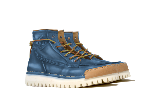 Model "LA YANKEE JEANS" - 100% Handmade Leather Shoe Made in Italy