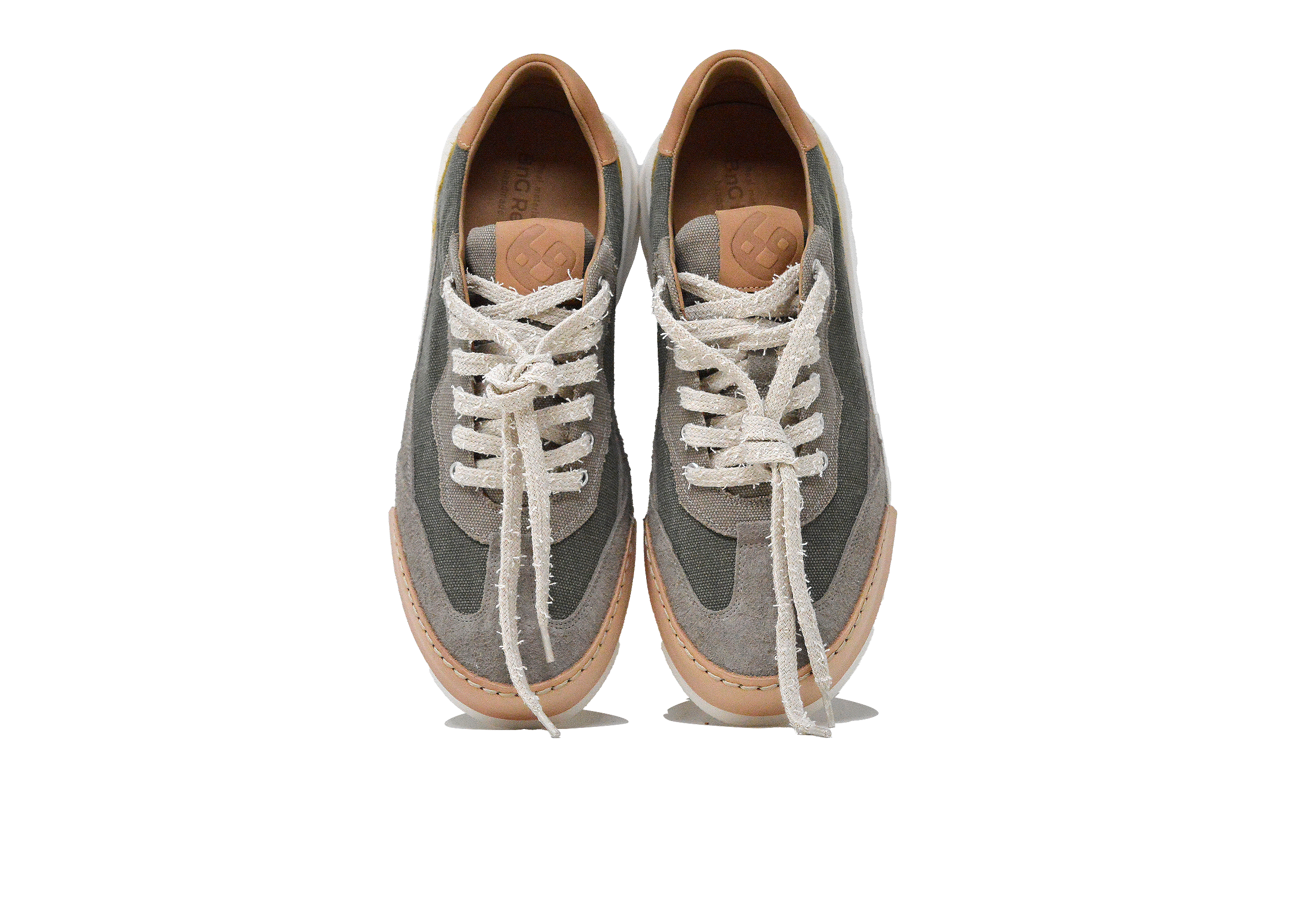 "LA SNEAKER CANVAS VERDE" - Scarpa Artigianale  in Pelle 100% fatta in Italia