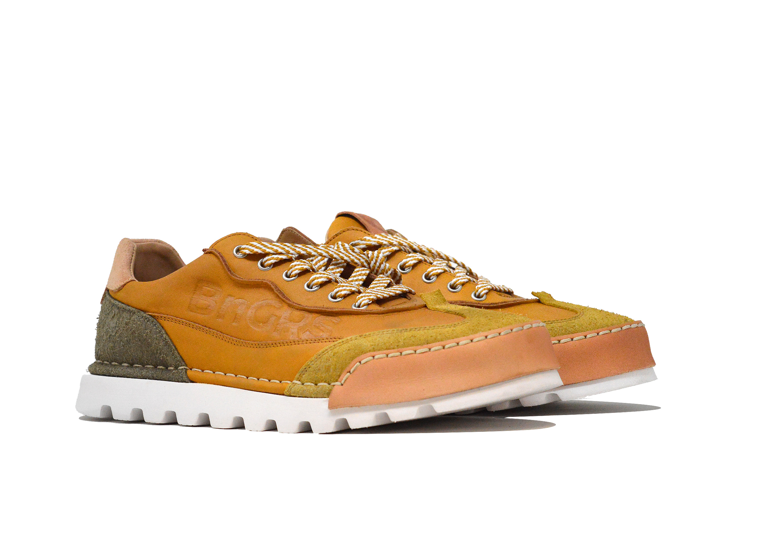 "LA SNEAKER GIALLO NOCE" - Scarpa Artigianale  in Pelle 100% fatta in Italia