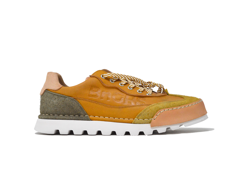 "LA SNEAKER GIALLO NOCE" - Scarpa Artigianale  in Pelle 100% fatta in Italia