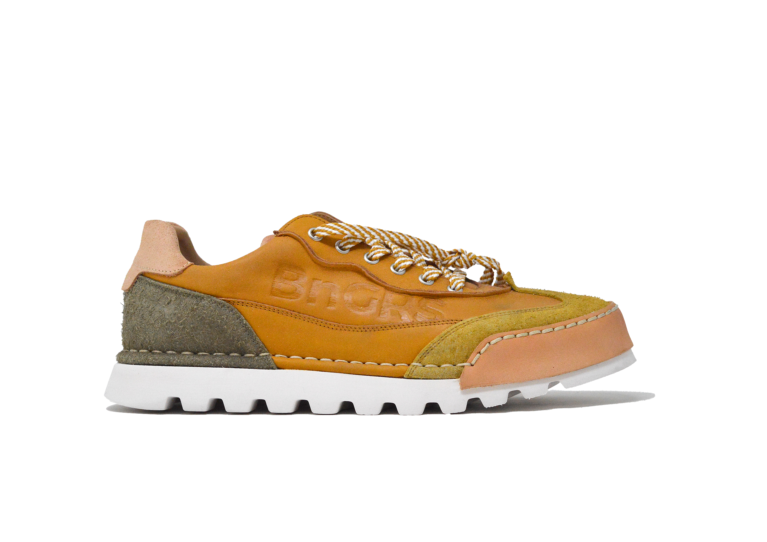"LA SNEAKER GIALLO NOCE" - Scarpa Artigianale  in Pelle 100% fatta in Italia