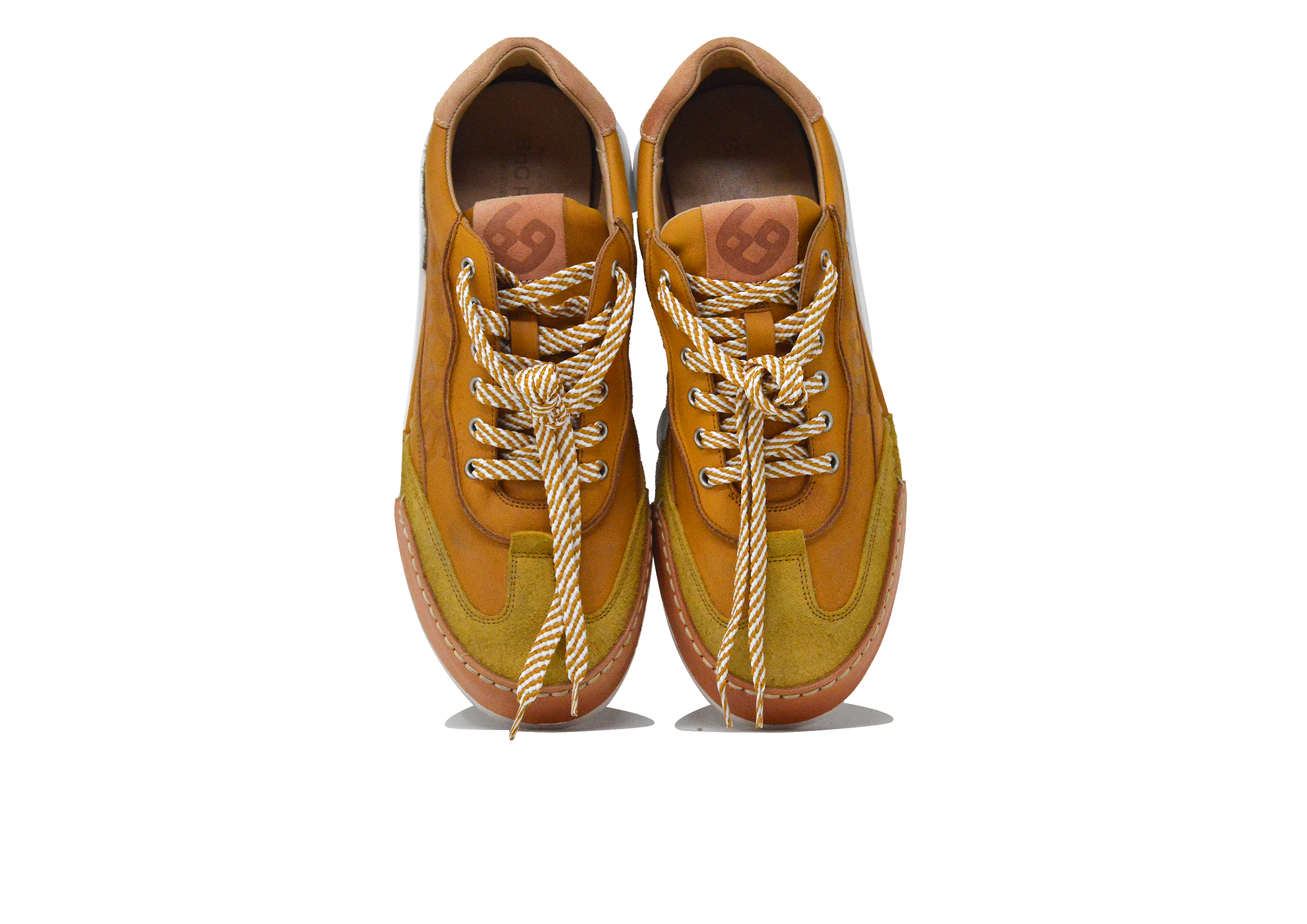 "LA SNEAKER GIALLO NOCE" - Scarpa Artigianale  in Pelle 100% fatta in Italia