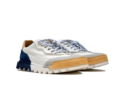"LA SNEAKER SFUMATA JEANS" - Scarpa Artigianale  in Pelle 100% fatta in Italia