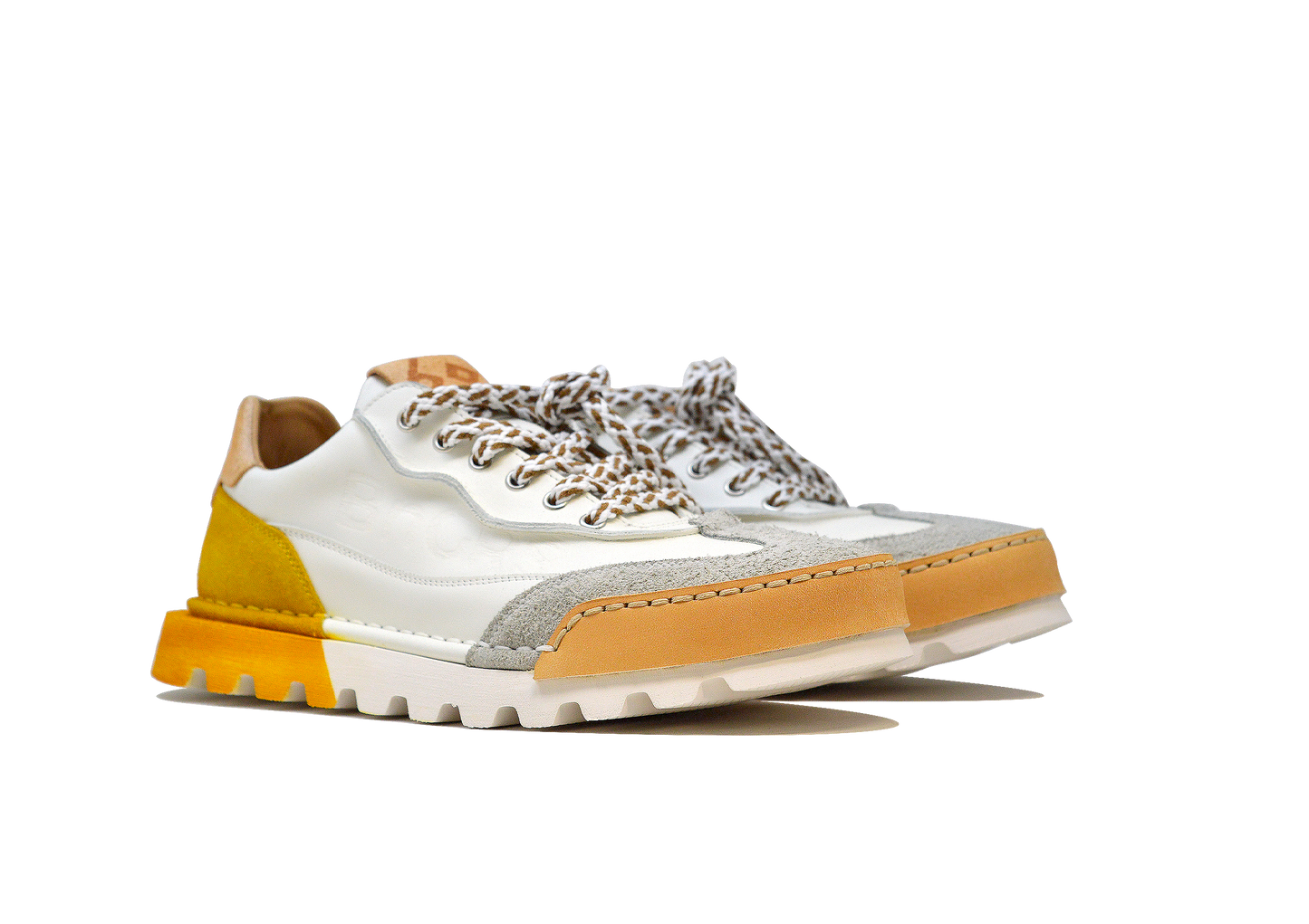 "LA SNEAKER SFUMATA GIALLA" - Scarpa Artigianale  in Pelle 100% fatta in Italia