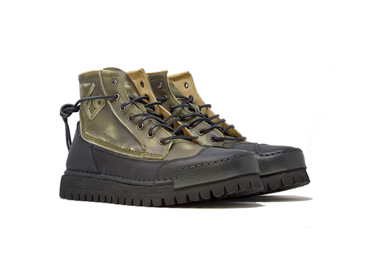 "LA BIKER MILITARE" | Men - 100% Handmade Leather Ankle Boot Made in Italy