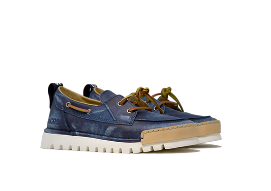 "LA NAUTICA JEANS" - Mocassino Artigianale in Pelle 100% fatto in Italia