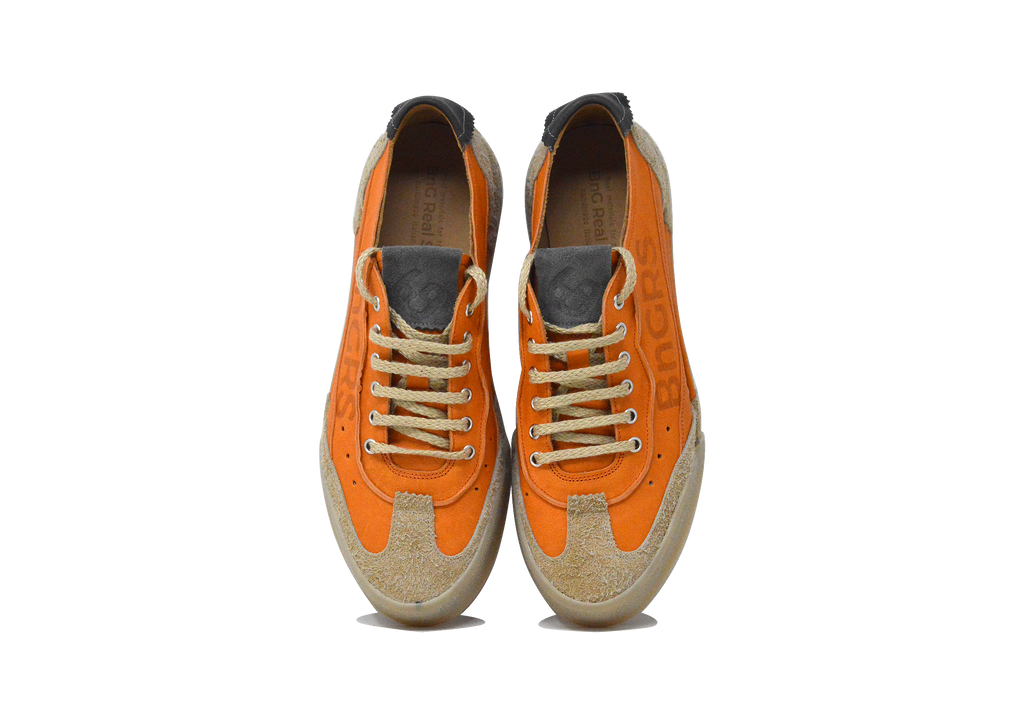 "L'HERITAGE ARANCIO" - Scarpa Artigianale  in Pelle 100% fatta in Italia
